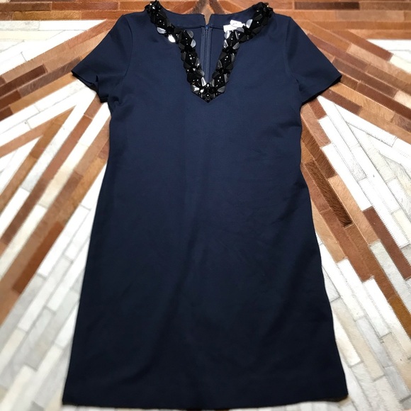 Tory Burch Ayla Embellished Neck Ponte Dres - Picture 4 of 7